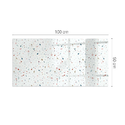 Corner glass hearth rectangular Pattern with small shapes