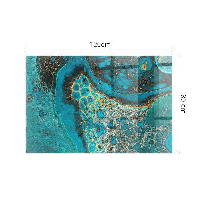 Glass fire hearth rectangular Abstract organic pattern