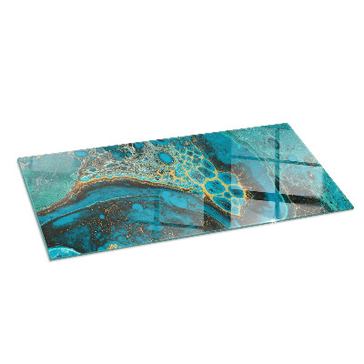 Glass fire hearth rectangular Abstract organic pattern