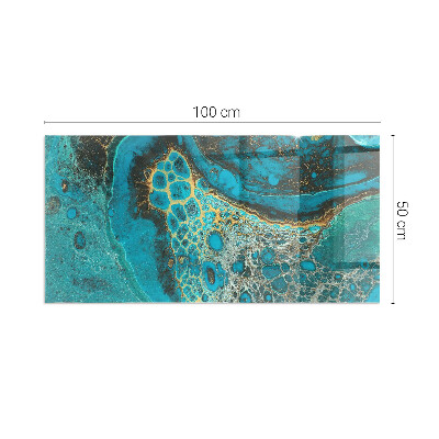 Glass fire hearth rectangular Abstract organic pattern