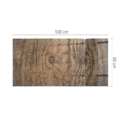 Glass fire hearth rectangular Natural wood pattern