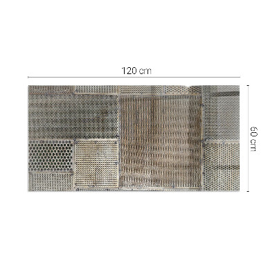 Glass fire hearth rectangular Pattern of perforated sheet metal
