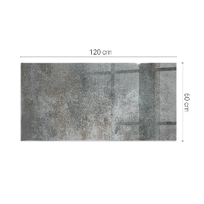 Corner glass hearth rectangular Raw surface texture