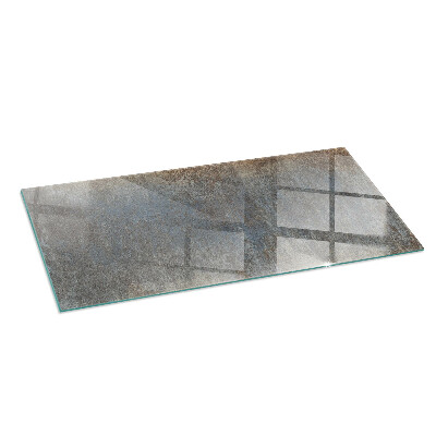 Glass fire hearth rectangular Abstract textured pattern
