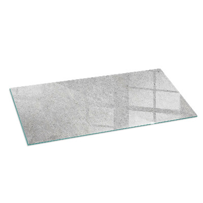 Corner glass hearth rectangular Raw concrete texture
