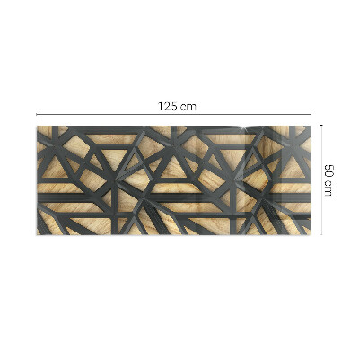 Glass fire hearth rectangular Geometry with wood