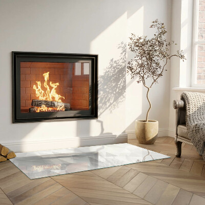 Glass fire hearth rectangular Abstract geometric pattern