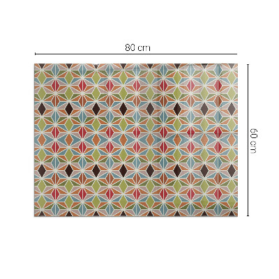 Corner glass hearth rectangular Polygonal patterns in a grid