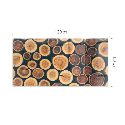 Glass fire hearth rectangular A box with cut wood