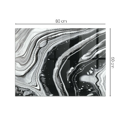 Glass fire hearth rectangular Abstract waves and lines
