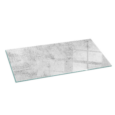 Corner glass hearth rectangular Raw concrete texture