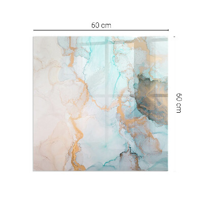 Corner glass hearth rectangular Abstract fluid pattern