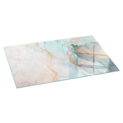 Corner glass hearth rectangular Abstract fluid pattern