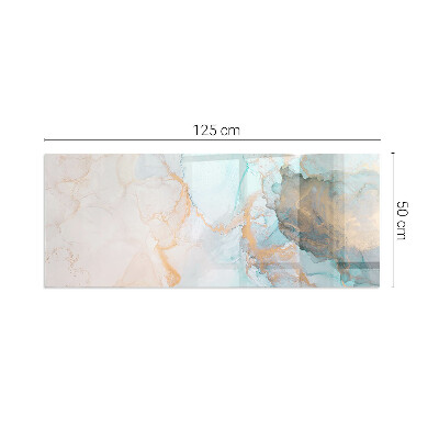 Corner glass hearth rectangular Abstract fluid pattern
