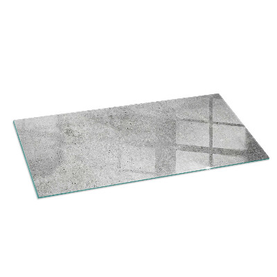 Glass fire hearth rectangular Raw concrete texture