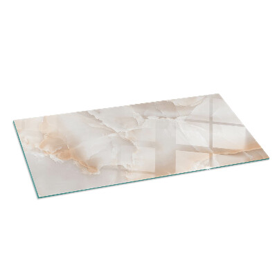 Corner glass hearth rectangular Natural stone pattern