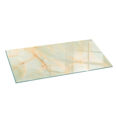 Glass fire hearth rectangular Abstract marble pattern