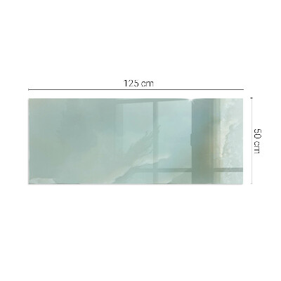 Glass fire hearth rectangular Delicate marble pattern