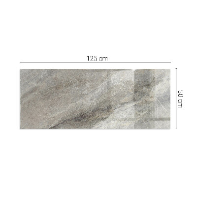 Corner glass hearth rectangular Natural stone pattern
