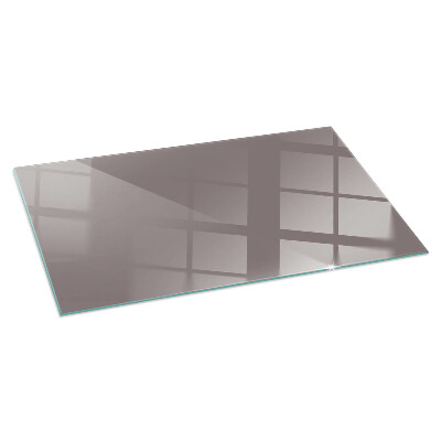 Corner glass hearth rectangular Color Beige