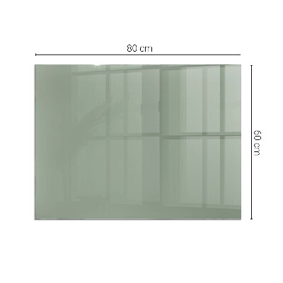 Corner glass hearth rectangular Color grey-green
