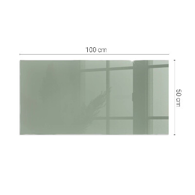 Corner glass hearth rectangular Color grey-green