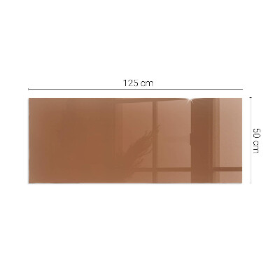 Glass fire hearth rectangular Color Brown