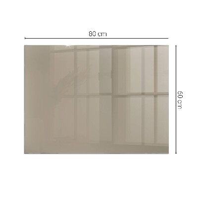 Glass fire hearth rectangular Color Brown