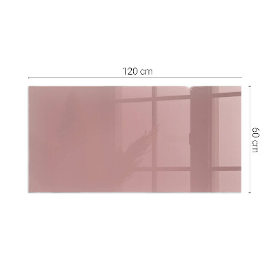 Corner glass hearth rectangular Color Pink