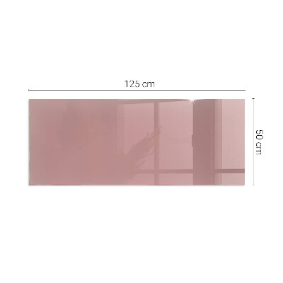 Corner glass hearth rectangular Color Pink