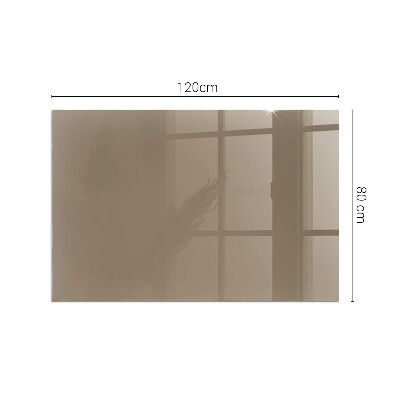 Corner glass hearth rectangular Color Brown