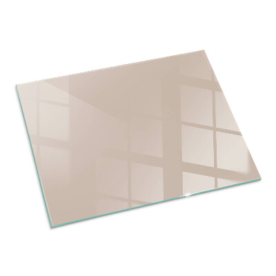 Corner glass hearth rectangular Color: Light brown