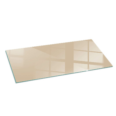 Corner glass hearth rectangular Color Beige