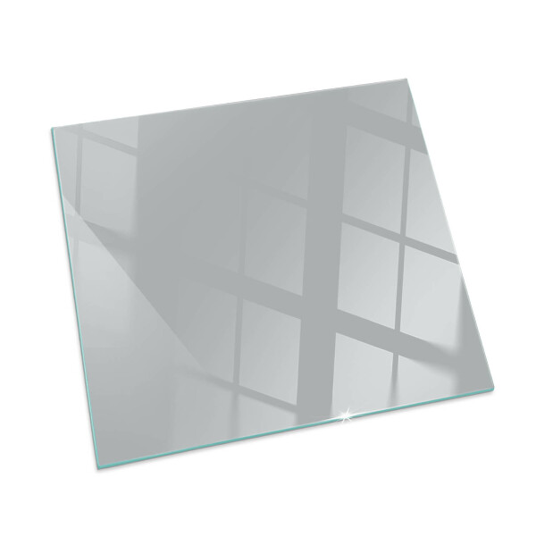 Glass fire hearth rectangular Color Light grey