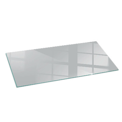Glass fire hearth rectangular Color Light grey