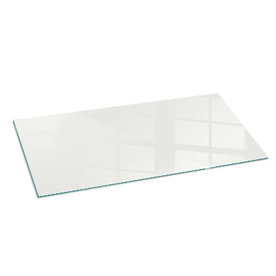 Corner glass hearth rectangular Ivory color