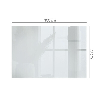Glass fire hearth rectangular Color Light grey
