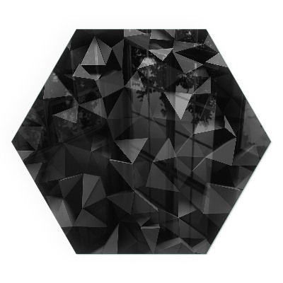 Sechseckige glass fire hearth Three-dimensional geometric pattern