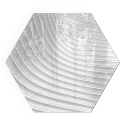 Sechseckige glass hearth pad Waves of sophisticated patterns