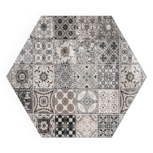 Sechseckige corner glass hearth Stylish tile patterns