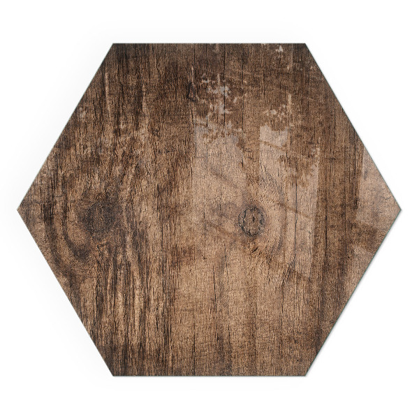 Sechseckige glass hearth for stove Wood in a natural style