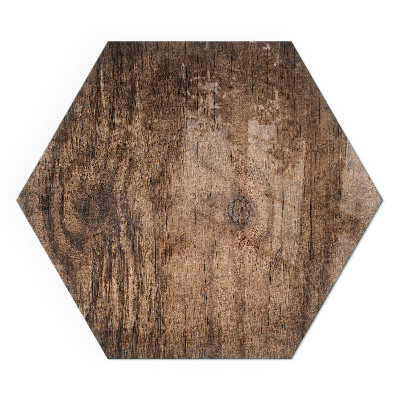 Sechseckige glass hearth for stove Wood in a natural style