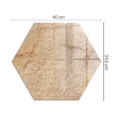 Sechseckige corner glass hearth Authentic stone motif