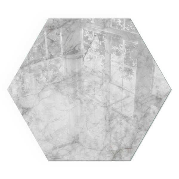Sechseckige glass hearth for stove Elegant marble structure in design