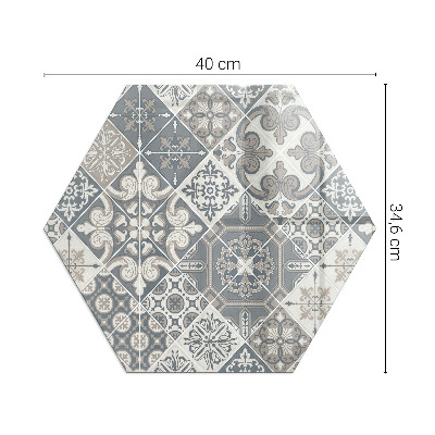 Sechseckige glass hearth for stove Decorative mosaic patterns