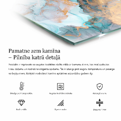 Sechseckige glass hearth for stove Decorative mosaic patterns