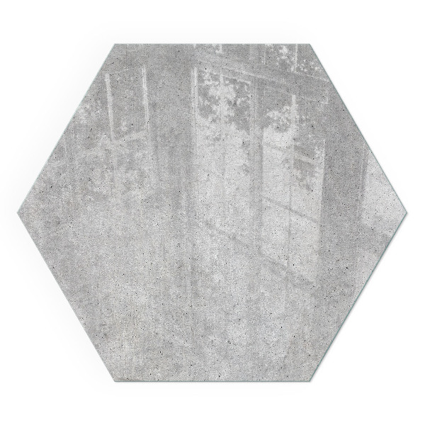 Sechseckige corner glass hearth Natural concrete texture