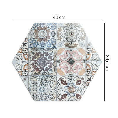 Sechseckige glass hearth pad Mosaic-style patterned tiles