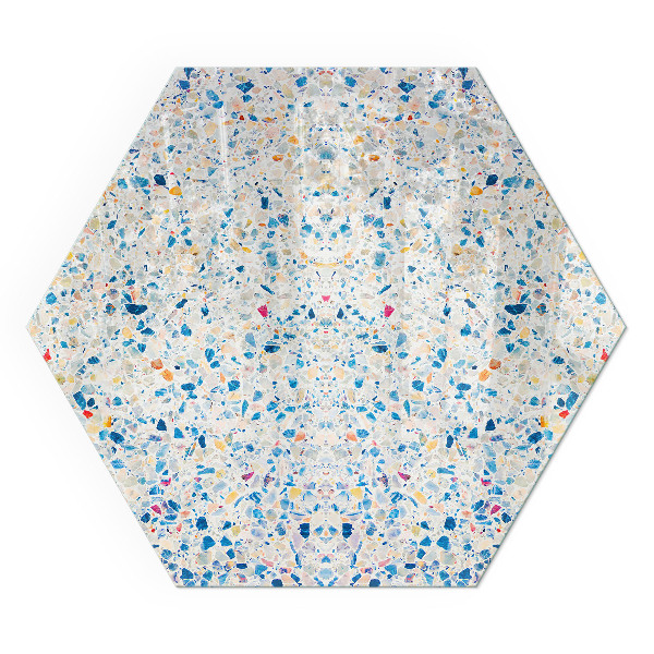 Sechseckige glass fire hearth Modern design with structure