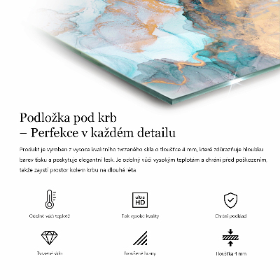 Sechseckige glass hearth pad Polygonal structure in a mesh